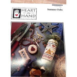Heart In Hand Needleart Summer Fobs Cross-Stitch Pattern Booklet  Cecilia Turner